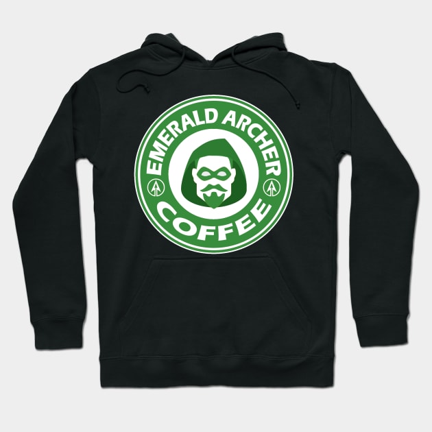 Emerald Archer Coffee Hoodie by VaultOfPersonalityComics